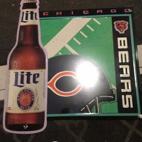 COPY - Old miller light Chicago Bear 🐻 sign